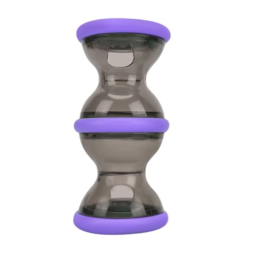 Leckerli-Spender Spielzeug Haustier Puzzle Hantel Design Leckfutter Kauen für Hunde Mentale Stimulation Futterspender mit Rollen-Design von DLUKENY