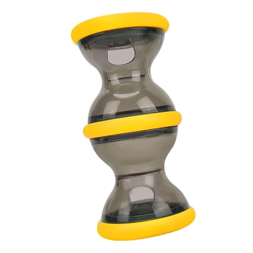 Leckerli-Spender Spielzeug Haustier Puzzle Hantel Design Leckfutter Kauen für Hunde Mentale Stimulation Futterspender mit Rollen-Design von DLUKENY
