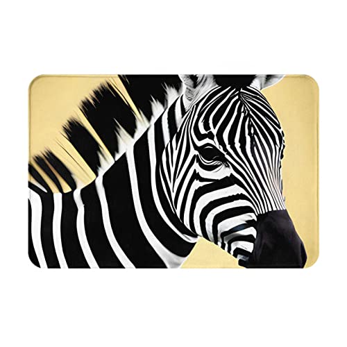 DLXW Dicke Flanell rutschfeste Fußmatte - Mehrzweck-Teppich für Innen- und Außenbereich, für Haustür, Küche, Bad, langlebig und leicht zu reinigen, schwarz-weißes Zebra DLXW Dicke Flanell rutschfeste Fußmatte - Mehrzweck-Teppich für Innen- und Außenbereich, für Haustür, Küche, Bad, langlebig und leicht zu reinigen, schwarz-weißes Zebra von DLXW