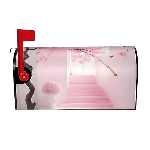 Dlxw Wasserdichter magnetischer rosa Kirschblüten-Treppen-Briefkasten-Deckel Schutzhülle für Briefkästen Außenverkleidung, Standard. Dlxw Wasserdichter magnetischer rosa Kirschblüten-Treppen-Briefkasten-Deckel Schutzhülle für Briefkästen Außenverkleidung, Standard. von DLXW