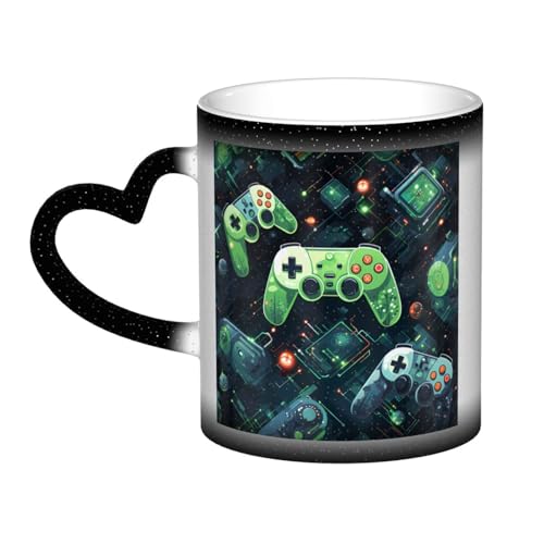 Gamepad Circuit Version Herren und Damen Lustiges Geschenk Magic Morphing Tassen 325 ml Keramik Thermo Queue Kaffeetassen von DLXW