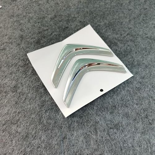 DLXYZML Auto Emblem Aufkleber für Citroen C4 L,Legierung Auto Logo Zeichen Selbstklebend Langlebiges Abzeichen Dekoration Aufkleber Ersatz Zubehör,Silver-Logo von DLXYZML
