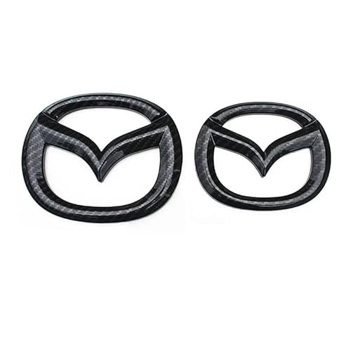 DLXYZML Auto Emblem Aufkleber für Mazda CX-60 2022-2024,Legierung Auto Logo Zeichen Selbstklebend Langlebiges Abzeichen Dekoration Aufkleber Ersatz Zubehör,Carbon Fiber von DLXYZML
