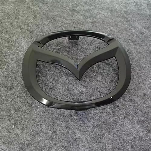 DLXYZML Schwarz Ersatz Emblem Set für Mazda CX-5 2015 2016 2017,3D Vorne Hinten Abzeichen Logo Frontgrill Kofferraum Buchstaben Aufkleber ABS Auto Dekor Styling Exterieur Zubehör,Front Logo von DLXYZML