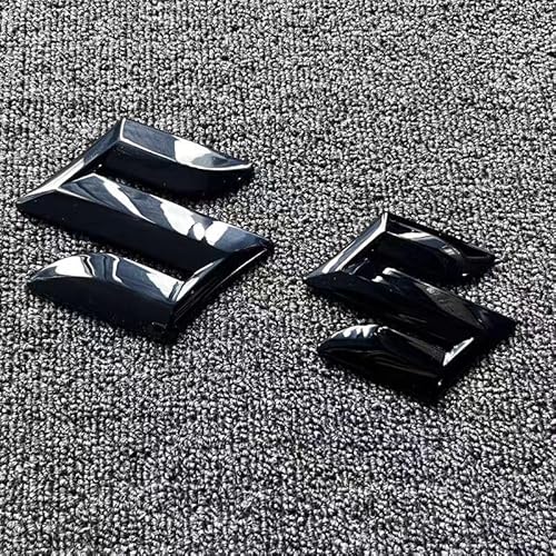 DLXYZML Schwarz Ersatz Emblem Set für Suzuki SX4 2009 2010 2011 2012 2013 2014,3D Vorne Hinten Abzeichen Logo Frontgrill Kofferraum Buchstaben Aufkleber ABS Auto Dekor Styling Exterieur Zubehör von DLXYZML
