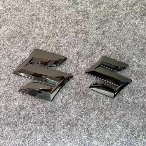 DLXYZML Schwarz Ersatz Emblem Set für Suzuki SX4 S-Cross 2021 2022 2023 2024 2025,3D Vorne Hinten Abzeichen Logo Frontgrill Kofferraum Buchstaben Aufkleber ABS Auto Dekor Styling Exterieur Zubehör von DLXYZML