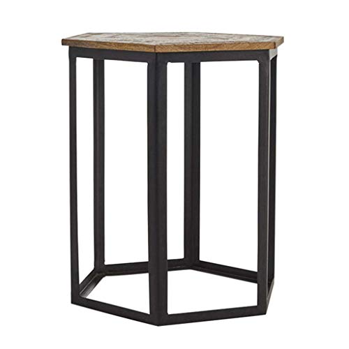 DLYZAYE Couchtisch, nordischer Couchtisch, Schmiedeeisen, Sofa-Beistelltisch, geometrische Holz-Arbeitsplatte, Beistelltische geeignet für Wohnzimmer, Schlafzimmer, Hotel DLYZAYE Couchtisch, nordischer Couchtisch, Schmiedeeisen, Sofa-Beistelltisch, geometrische Holz-Arbeitsplatte, Beistelltische geeignet für Wohnzimmer, Schlafzimmer, Hotel von DLYZAYE