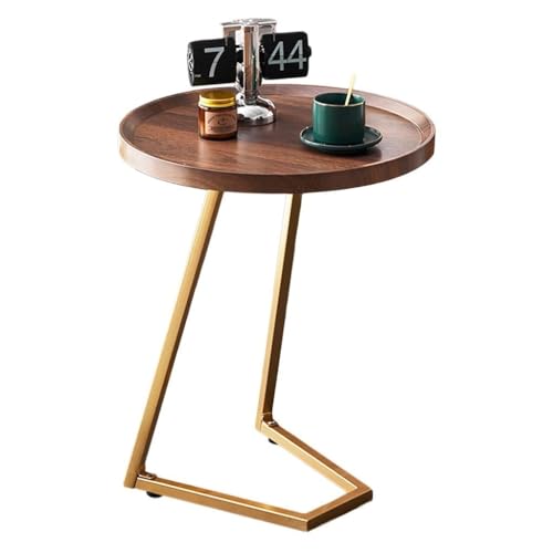 DLYZAYE Mehrzweck-Beistelltisch in L-Form, Couchtisch, kleiner Beistelltisch mit Holz-MDF-Platte für Wohnzimmer, Schlafzimmer, Badezimmer und Balkon (Größe: 50 x 60 cm) von DLYZAYE