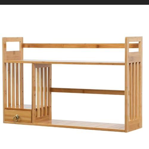 DLYZAYE Schreibtisch-Bücherregal, 2-stöckiges Organizer-Aufbewahrungsregal mit einer Schublade, Holzregal, Schreibtischregal, Thekenregal, oberes Bücherregal für Büro und Zuhause, Natur, 70,1 x 19,1 x DLYZAYE Schreibtisch-Bücherregal, 2-stöckiges Organizer-Aufbewahrungsregal mit einer Schublade, Holzregal, Schreibtischregal, Thekenregal, oberes Bücherregal für Büro und Zuhause, Natur, 70,1 x 19,1 x von DLYZAYE