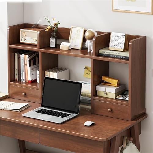 DLYZAYE Schreibtischstall, Arbeitsplatten-Präsentationsregal, Schreibtischstall-Organizer mit 5 Ablagen und 2 Schubladen für Computertisch, Schreibtisch-Bücherregal für Büro, Zuhause (Braun, 120 cm) DLYZAYE Schreibtischstall, Arbeitsplatten-Präsentationsregal, Schreibtischstall-Organizer mit 5 Ablagen und 2 Schubladen für Computertisch, Schreibtisch-Bücherregal für Büro, Zuhause (Braun, 120 cm) von DLYZAYE