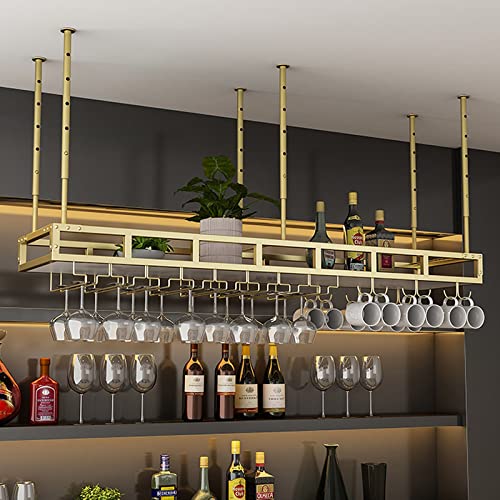 DLYZAYE Weinregal - Hängeregal für Weingläser, Höhenverstellbar 30-60cm, Weinglasregal für Bar, Restaurant, Café, Farbe: DLYZAYE Weinregal - Hängeregal für Weingläser, Höhenverstellbar 30-60cm, Weinglasregal für Bar, Restaurant, Café, Farbe: von DLYZAYE