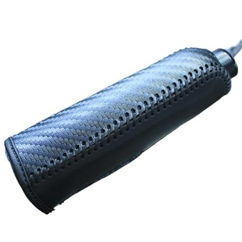 DLZFUDTY Auto Handbremsengriffe,Auto Handbremsabdeckung Carbon Fiber Auto Leder Handbremse Abdeckung Schutzhülle Hand Brems Schutz Innen Zubehör(Black Carbon) von DLZFUDTY