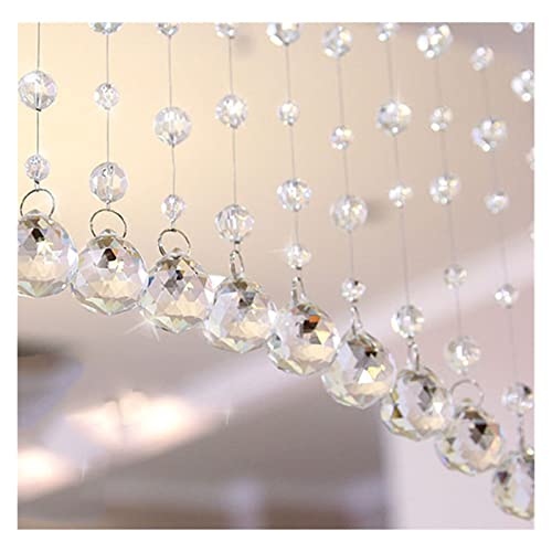 DLZFUDTY Perlenvorhang,Perlen Vorhang Home Perlen Vorhang Kristall Hängende Perlen Klare Acryl Perle Girlande Kronleuchter Hängen for Hochzeitsdekoration Home Party Supplies von DLZFUDTY