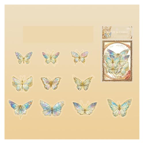 DLZFUDTY Sticker,Aufkleber PET 3D Sticker Pack Notizbuch DIY Dekorationsmaterial 4 Sorten(Yellow) von DLZFUDTY