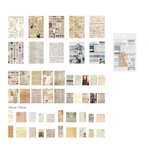 DLZFUDTY Sticker,Aufkleber Retro-Sammlung Materialpaket Memory Post Office Serie Notizbuch DIY Collage Basismaterial Aufkleber 4 Arten(3) von DLZFUDTY
