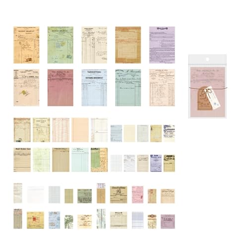 DLZFUDTY Sticker,Aufkleber Retro-Sammlung Materialpaket Memory Post Office Serie Notizbuch DIY Collage Basismaterial Aufkleber 4 Arten(4) von DLZFUDTY