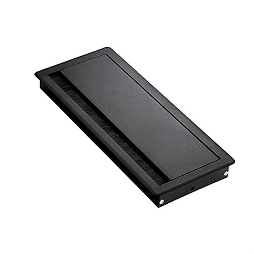 KabeldurchfüHrung Schreibtisch,KabeldurchfüHrung Schreibtisch-Tülle einsetzen Aluminiumlegierung Rechteck Pc. Computertisch mit Bürstenanschlusskabel ordnungsgemäße Auslassbogenabdeckung Oberflächenli von DLZFUDTY