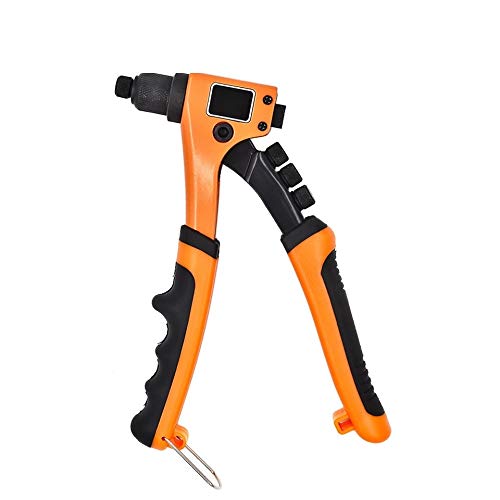 Nietenzange Set,Nietzange 8" Handnietzange 4 in 1 Pop Heavy Duty Handbuch Nietmutter Werkzeugsatz mit 2.4mm 3.2mm 4.0mm 4.8mm Rivet Nägel 80pcs(With 80pcs Rivets) von DLZFUDTY
