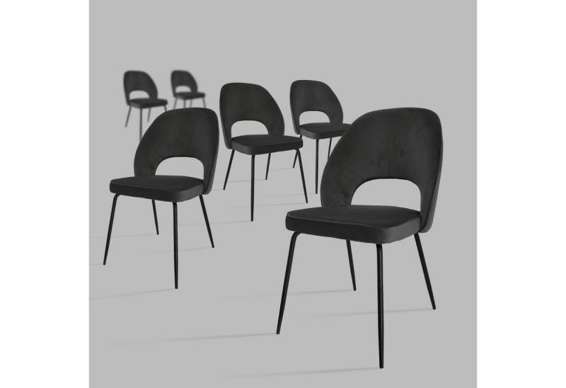 DM-Handel Esszimmerstuhl Esszimmerstuhl Stuhl Küchenstuhl 2-4-6-8er Set (Spar-Set, 6 St), Metallbeine, Ergonomisch, als 2-er, 4-er, 6-er Set erhältlich von DM-Handel