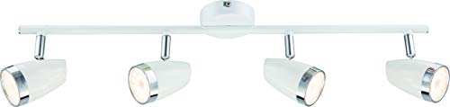 DM Leuchten Deckenlampe LED Lampe schwenkbar 4 flammig inkl. Leuchtmittel 4x 4 Watt, warmweiß, LED Deckenleuchte LED Strahler LED Spot, Weiß von DM Leuchten