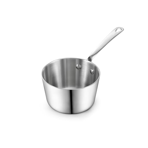 D&M Butterwärmer, mehrlagig ummantelter Edelstahl-Milchaufschäumer und Schokoladenschmelztopf, kleiner Topf für Induktionsherd, Kaffee, Butter, Sirup D&M Butterwärmer, mehrlagig ummantelter Edelstahl-Milchaufschäumer und Schokoladenschmelztopf, kleiner Topf für Induktionsherd, Kaffee, Butter, Sirup von DM