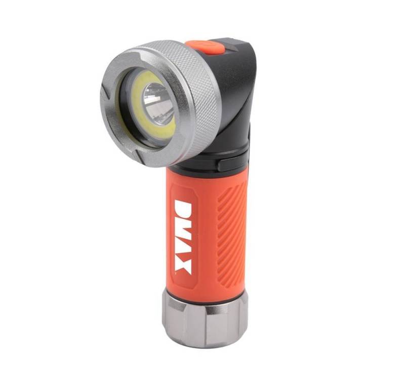 DMAX LED Taschenlampe TLG 332, Kopf 90 ° schwenkbar, OSRAM LED 200 lm Fernlicht, COB-Ring Flutlicht von DMAX