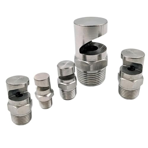 304 Edelstahlweitwinkeldüse - Für Heimküche Gartenweitwinkel Flat Lüftersprayspitze (1/8, 1/4, 3/8, 1/2, 3/4) 1/8 wide angle fan nozzle （Hole diameter 3.6mm） 2 Stücke von DMBAOD