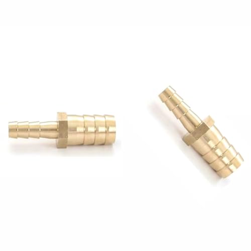 DMBAOD Messingschlauch -Barb -Reduktionsgerät, geeignet für die Umwandlung mehrerer Schlauch -ID, reduzieren 14mm*8mm 10 Stücke von DMBAOD