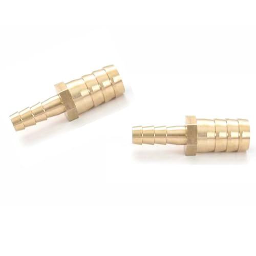 DMBAOD Messingschlauch -Barb -Reduktionsgerät, geeignet für die Umwandlung mehrerer Schlauch -ID, reduzieren 16mm*8mm 5 Stücke von DMBAOD
