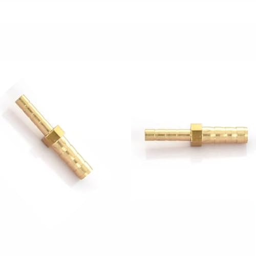 DMBAOD Messingschlauch -Barb -Reduktionsgerät, geeignet für die Umwandlung mehrerer Schlauch -ID, reduzieren 6mm*4mm 5 Stücke von DMBAOD