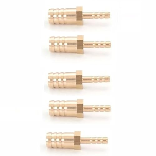 DMBAOD Messingschlauch Barb Schlauchzubehör für Luft/Öl/Wasser/Kraftstoff (verdickt, Messing) 10mm*4mm 10 Stücke von DMBAOD
