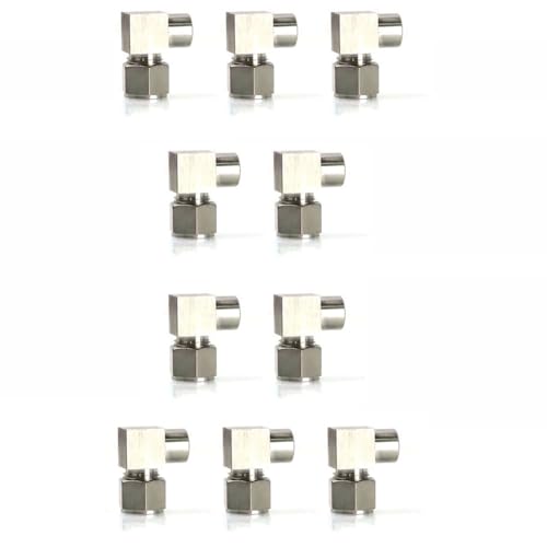 DMBAOD Plattierkupfer 3/8''od -Rohranschluss mit Kunststoffrohr, wasserdicht versiegelten Wasserlinien oder Pneumatik 1/8 internal Thread Elbow 10 Stücke von DMBAOD