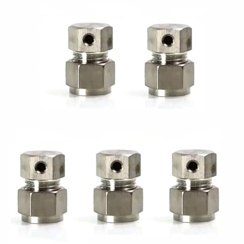 DMBAOD Plattierkupfer 3/8''od -Rohranschluss mit Kunststoffrohr, wasserdicht versiegelten Wasserlinien oder Pneumatik 3/16 Single Hole Clog 5 Stücke von DMBAOD