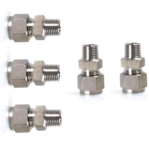 DMBAOD Plattierkupfer -Schlupfstecker für das Nebelsystem, 3/8 -Zoll -Stecker, 1500psi 1/4 Outer Wire Connector (Valve Connection) 5 Stücke von DMBAOD