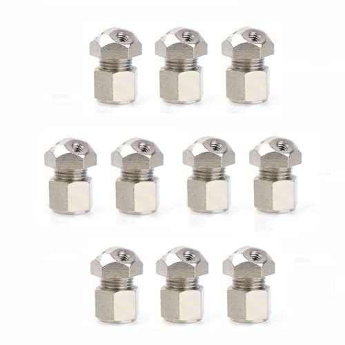 DMBAOD Plattierkupfer -Schlupfstecker für das Nebelsystem, 3/8 -Zoll -Stecker, 1500psi 3/16 Three Holes Clog 10 Stücke von DMBAOD