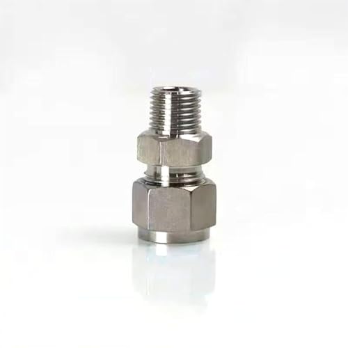 DMBAOD Plattierkupferkompressionsanschluss für das Nebelsystem 3/8 '' (9,52 mm) Stecker, 9,52 mm gerader Doppelspray -Sitz 1/4 Outer Wire Connector (Valve Connection) 10 Stücke von DMBAOD
