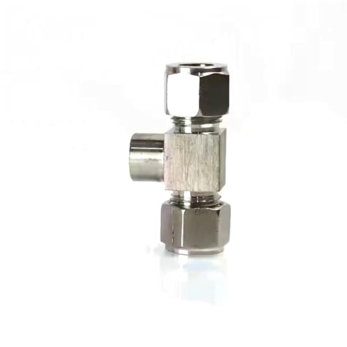 DMBAOD Plattierkupferkompressionsanschluss für das Nebelsystem 3/8 '' (9,52 mm) Stecker, 9,52 mm gerader Doppelspray -Sitz 1/8 internal Thread Three-Way Connector 5 Stücke von DMBAOD
