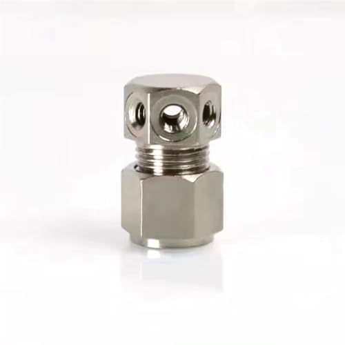 DMBAOD Plattierkupferkompressionsanschluss für das Nebelsystem 3/8 '' (9,52 mm) Stecker, 9,52 mm gerader Doppelspray -Sitz 3/16 Six Hole Clog 5 Stücke von DMBAOD