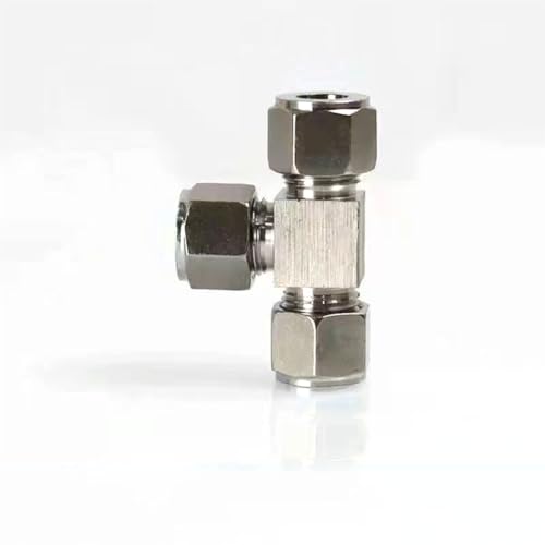 DMBAOD Plattierkupferkompressionsanschluss für das Nebelsystem 3/8 '' (9,52 mm) Stecker, 9,52 mm gerader Doppelspray -Sitz Three-Way Connector 5 Stücke von DMBAOD