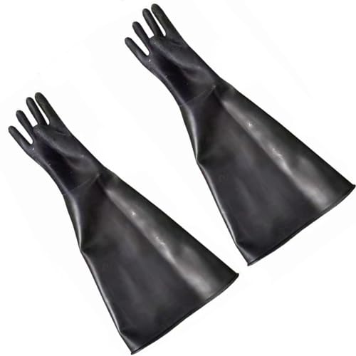 DMBAOD Sandblastenschrankhandschuhe, Sandstrahlblechhandschuhe für Sandblaster Explosion Schleifschrank 2 right hand glossy gloves (diameter 200mm) Sandblasting gloves von DMBAOD