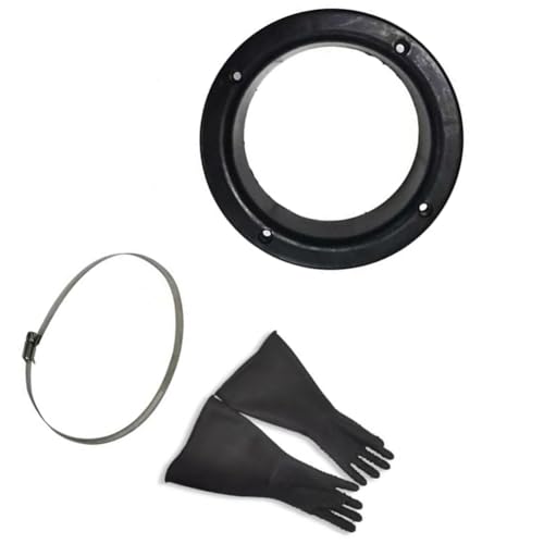 DMBAOD Sandblastenschrankhandschuhe, Sandstrahlblechhandschuhe für Sandblaster Explosion Schleifschrank 6-inch hole ring + lock + particle thick gloves Sandblasting gloves DMBAOD Sandblastenschrankhandschuhe, Sandstrahlblechhandschuhe für Sandblaster Explosion Schleifschrank 6-inch hole ring + lock + particle thick gloves Sandblasting gloves von DMBAOD