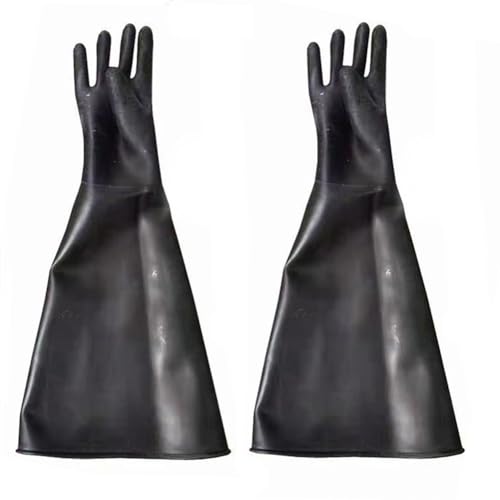 DMBAOD Sandstrahlhandschuhe Gummihandschuhe für die Schutzsicherheitsarbeit von Sandblaster 2 right hand glossy gloves (diameter 200mm) Sandblasting gloves von DMBAOD