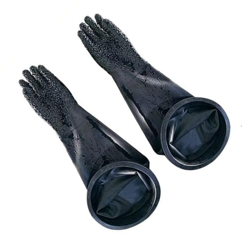 DMBAOD Sandstrahlhandschuhe Sandblasterhandschuhe für Sandblaster Explosionsschrank 6-inch rubber ring + one pair of granular gloves (diameter 200mm) Sandblasting gloves von DMBAOD