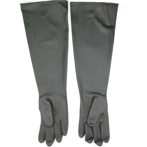DMBAOD Sandstrahlhandschuhe Sandblasterhandschuhe für Sandblaster Explosionsschrank A pair of glossy thin gloves (diameter 150mm) Sandblasting gloves von DMBAOD