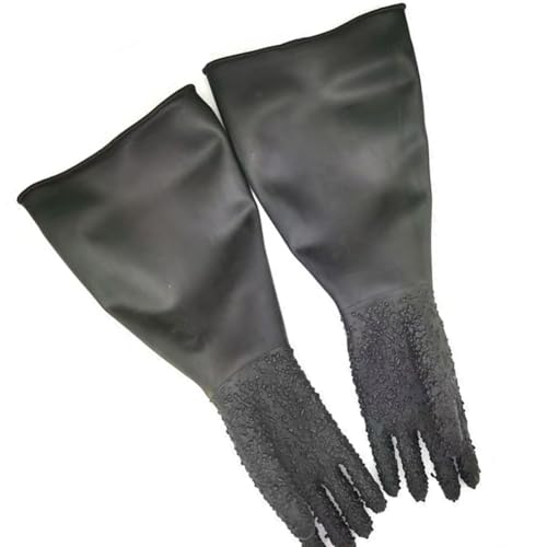 DMBAOD Sandstrahlhandschuhe Sandblasterhandschuhe für Sandblaster Explosionsschrank A pair of short particle gloves (diameter 150mm) Sandblasting gloves von DMBAOD