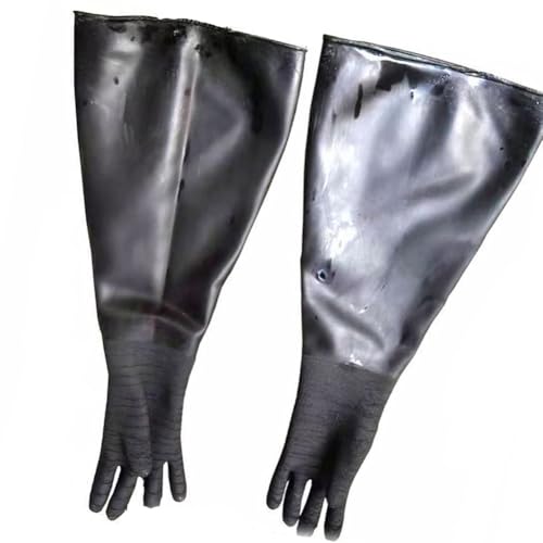 DMBAOD Sandstrahlhandschuhe Sandblasterhandschuhe für Sandblaster Explosionsschrank A pair of wrinkle gloves (diameter 200mm) Sandblasting gloves von DMBAOD