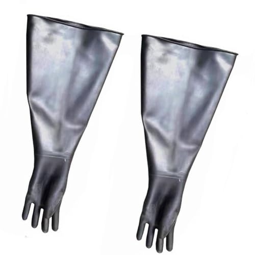 DMBAOD Sandstrahlhandschuhe Sandblasterhandschuhe für Sandblaster Explosionsschrank Glossy gloves with left hand 2 (diameter 200mm) Sandblasting gloves von DMBAOD