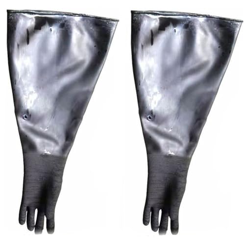 DMBAOD Sandstrahlhandschuhe Sandblasterhandschuhe für Sandblaster Explosionsschrank Wrinkle gloves with 2 left hand (diameter 200mm) Sandblasting gloves von DMBAOD