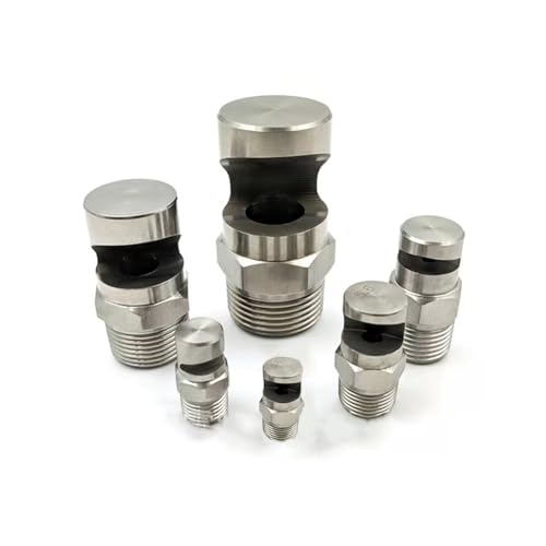Edelstahl mit Weitwinkel-Lüfterdüse Düse Wasser Vorhang Spülung Wasser Vorhang Hochdrucklüfter Düse Entenbill-Sprühputzreinigung 1/2 wide angle fan nozzle （Hole diameter 6.5mm） 5 Stücke von DMBAOD