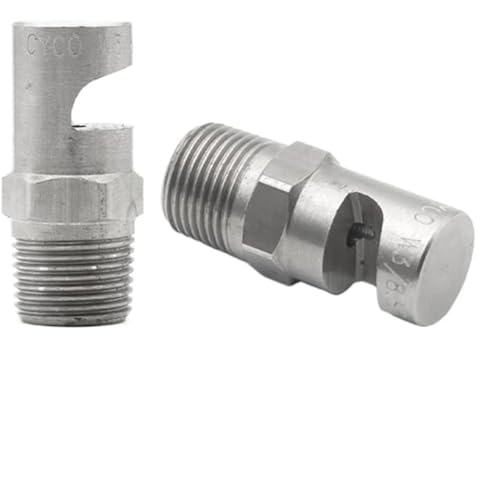 Einfach zu installierende Weitwinkellüfterdüse Edelstahldüse Großwinkel Atomisierende Düse Wasserfilm Spülung Kühlung Rührende Düse 1/4 wide angle fan nozzle （Hole diameter 2.6mm） 5 Stücke von DMBAOD